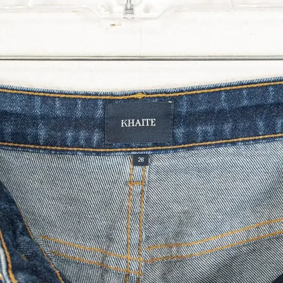 Khaite Benny Cropped Flare Raw Denim Jeans size 26